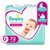 Pañal Pampers Premium Care Talla G - Bolsa 72 UN