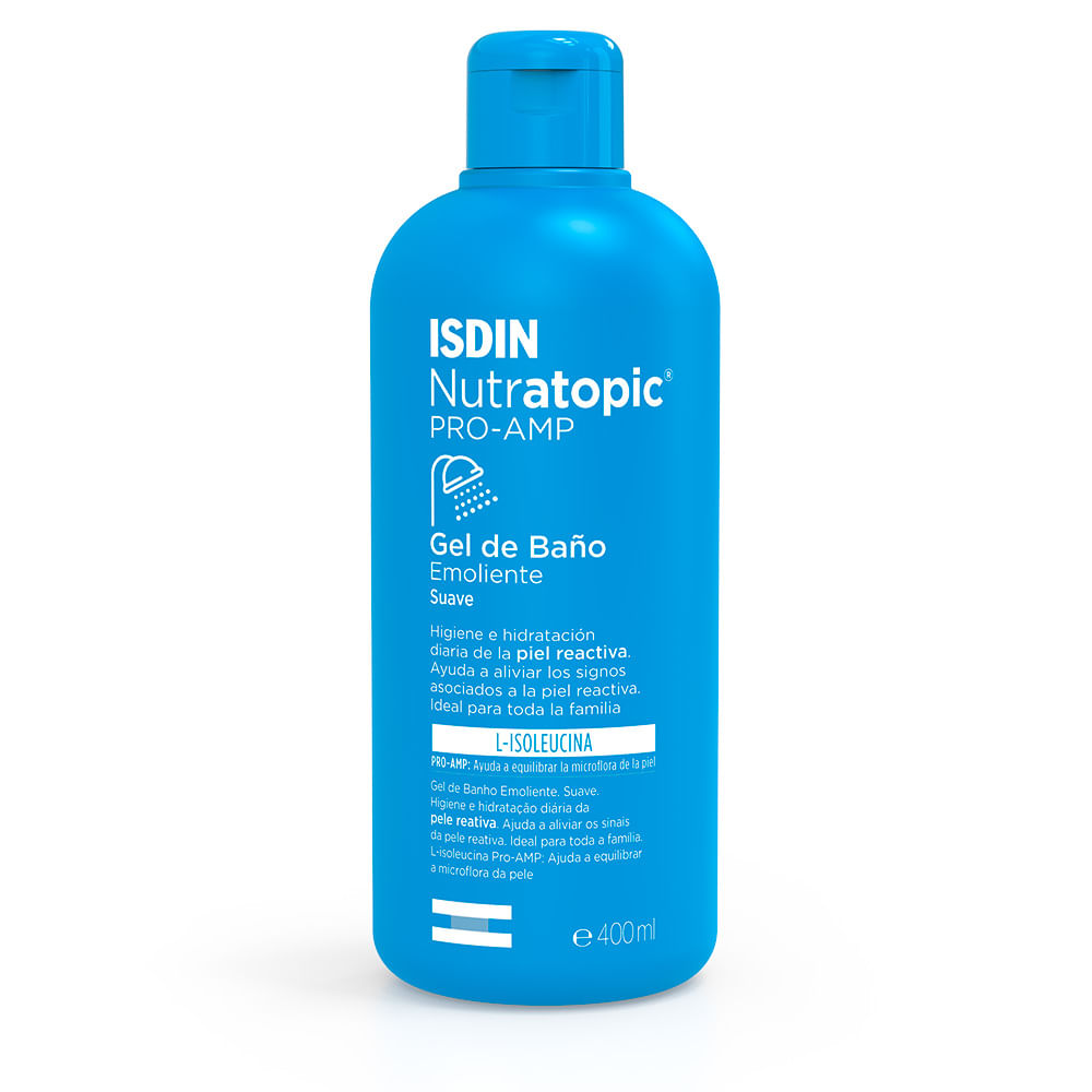Gel De Baño Emoliente Nutratopic Pro-AMP Isdin - Frasco 400 ML