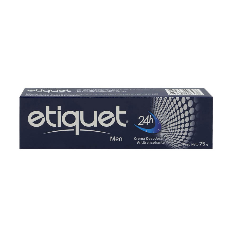 Crema Desodorante Antitranspirante Etiquet Men - Tubo 75 G