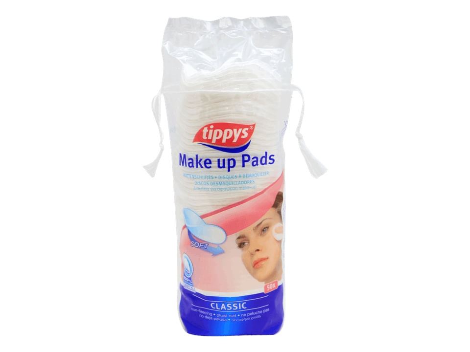 Discos de Algodón Desmaquillantes Make Up Pads Tippys - Bolsa 50 UN