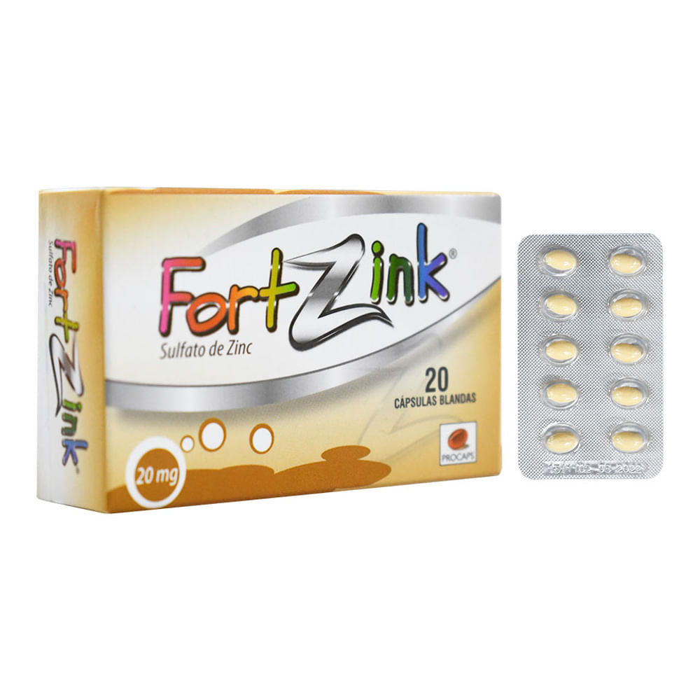 Fortzink 20mg Cápsula blanda