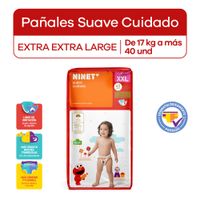 Pañales Ninet Suave Cuidado Talla XXL - Bolsa 40 UN