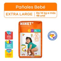 Pañales Ninet Talla XL - Bolsa 48 UN