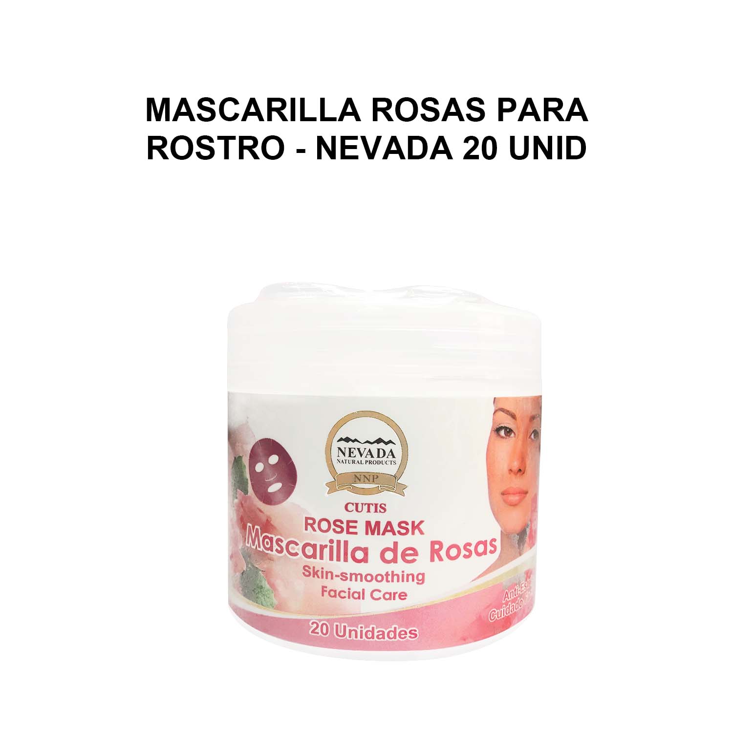 Mascarilla Rosas para rostro - Nevada 20 unid