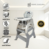 Silla de Comer 3 en 1 «BELADONNA» Gris
