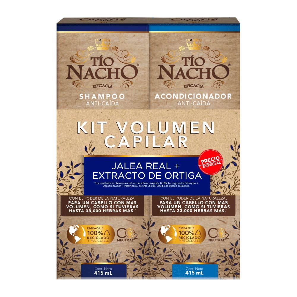 Pack Shampoo y Acondicionador Tío Nacho Engrosador - Pack 2 UN