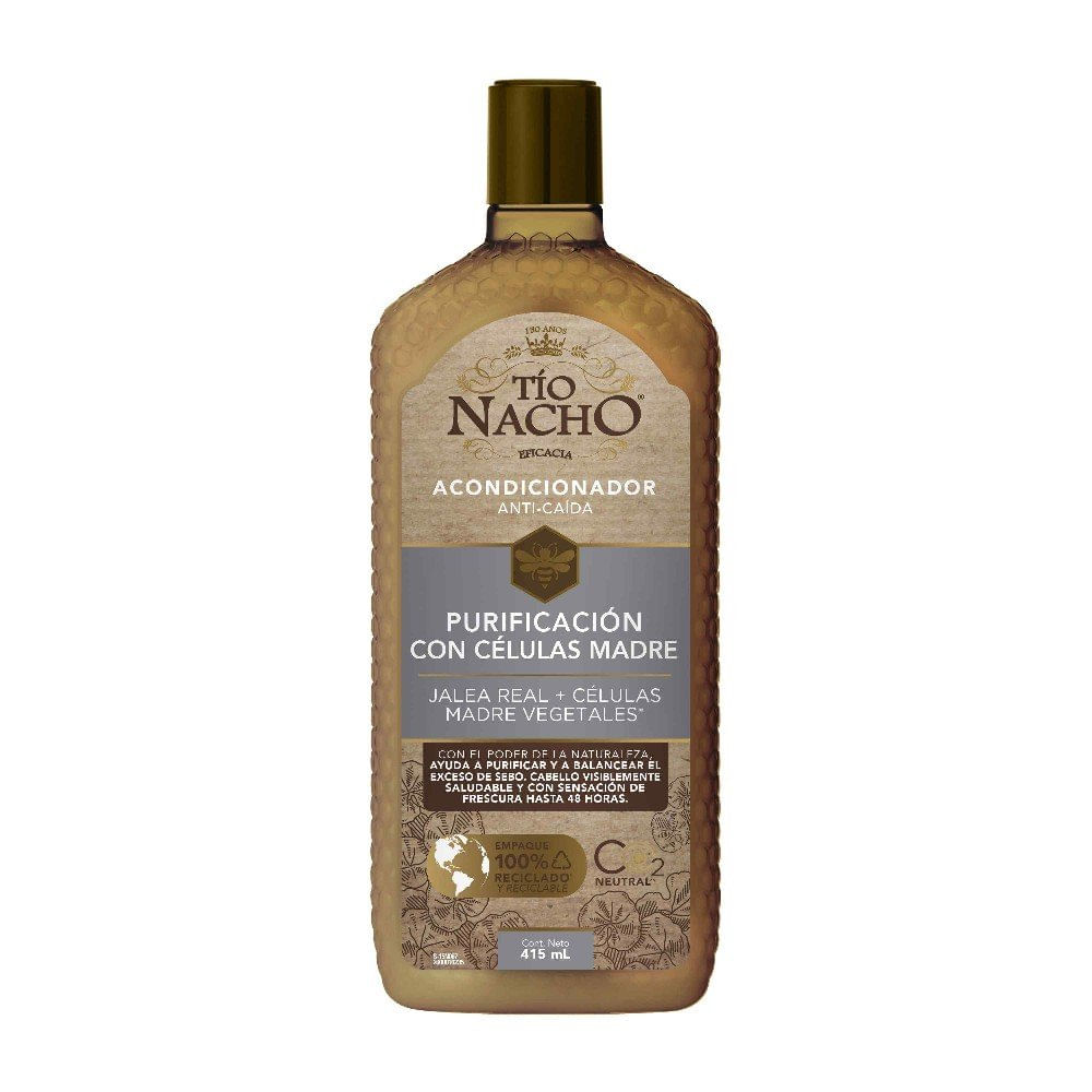 Acondicionador Tío Nacho Anticaida Purificación con Células Madre -Frasco 415 ML