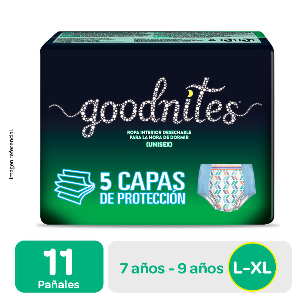 Ropa Interior Desechable Goodnites Unisex L/XL - 11 UN