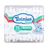 Hisopos Tuinies Bebé Puro Algodón - Caja 75 UN