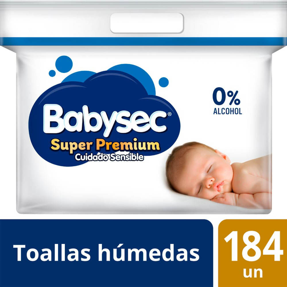 Toallitas Húmedas Babysec Super Premium - Bolsa 184 UN