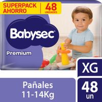Pañal Babysec Premium Super Mega Talla XG - Paquete 48 UN