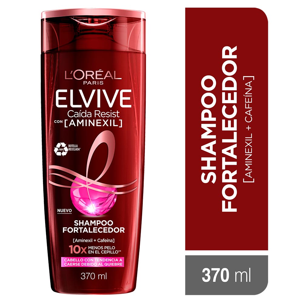 Shampoo Fortalecedor Elvive Caída Resist con Aminexil + Cafeína