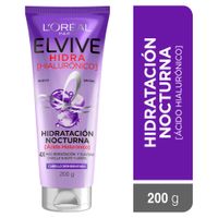 Crema de Tratamiento para Cabello Elvive Hidratación Nocturna con Ácido Hilaurónico - Frasco 200 G