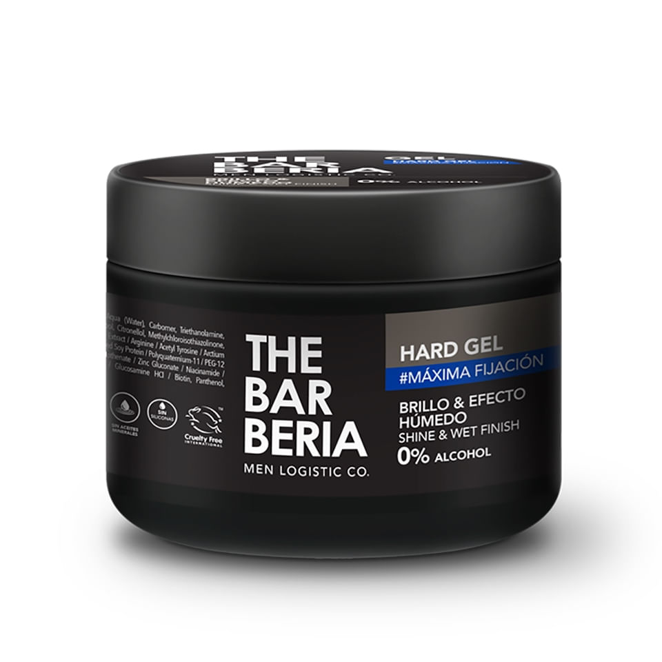 Gel para Cabello The Barberia Brillo y Efecto Húmedo - Pote 220 ML