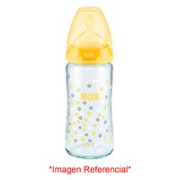 Biberón First Choice Nuk de Vidrio Niña de 0 - 6 Meses 240 ML - Frasco 1 UN