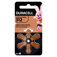 Pilas para Audífonos Duracell N 312 - Blíster 6 UN