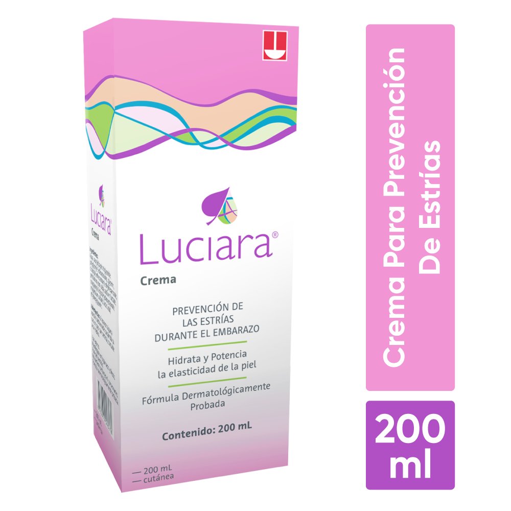 Crema Para Prevención De Estrías Durante El Embarazo Luciara - Tubo 200 ML