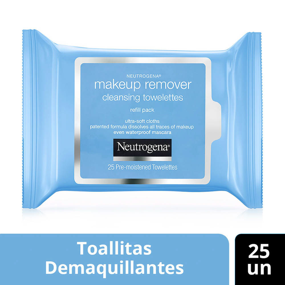 Toallas Removedoras de Maquillaje Neutrogena - Bolsa 25 UN