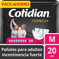 Pañales para Adulto Cotidian Premium Talla M - Bolsa 20 UN