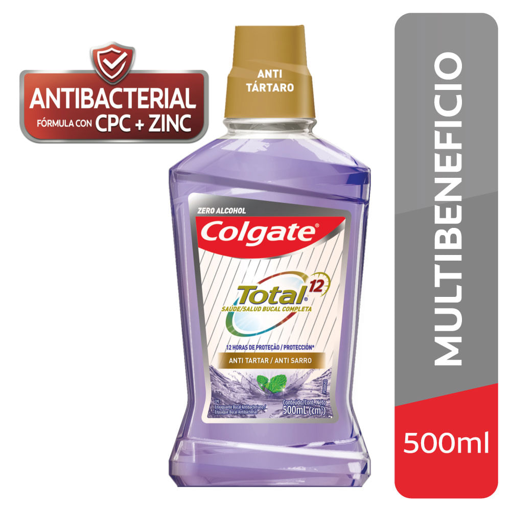 Enjuague Bucal Colgate Total 12 Antisarro - Frasco 500 ML