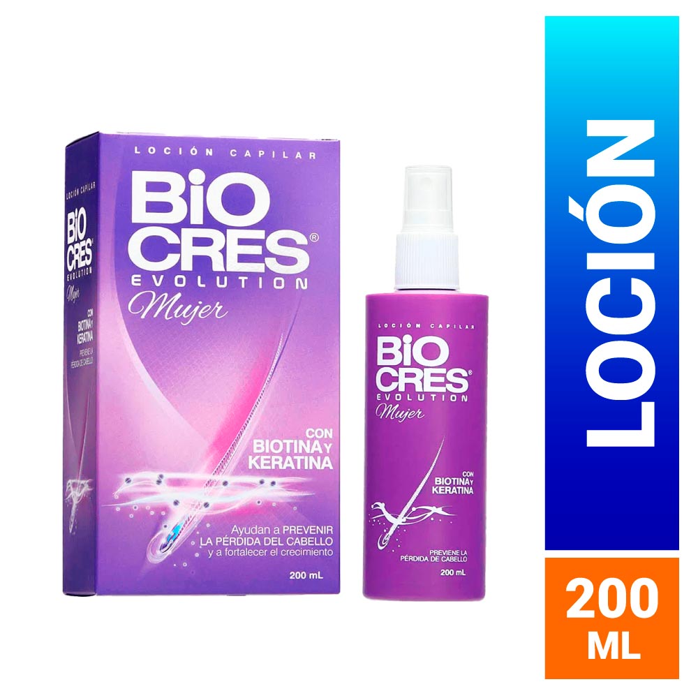 Loción Capilar Biocres Evolution Mujer - Frasco 200 ML