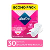 Toalla Higiénica Nosotras Efecto Desodorante Invisible - Bolsa 30 UN
