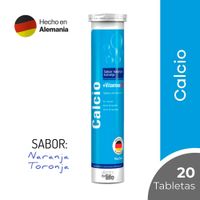 Calcio + Vitamina D3 Tableta Efervescente Sabor Naranja / Toronja
