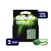 Cartuchos Para Afeitar Gillette Mach3 Sensitve - Blister 2 UN
