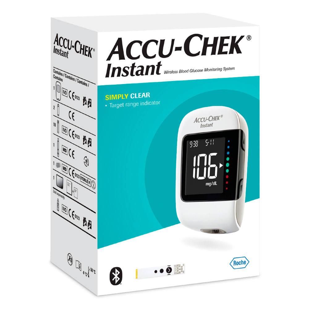 Glucómetro Accu-Chek Instant Kit con Bluetooth - Unidad 1 UN