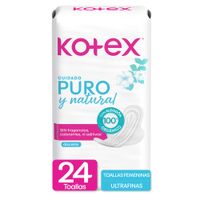 Toalla Higiénica Kotex Cuidado Puro y Natural