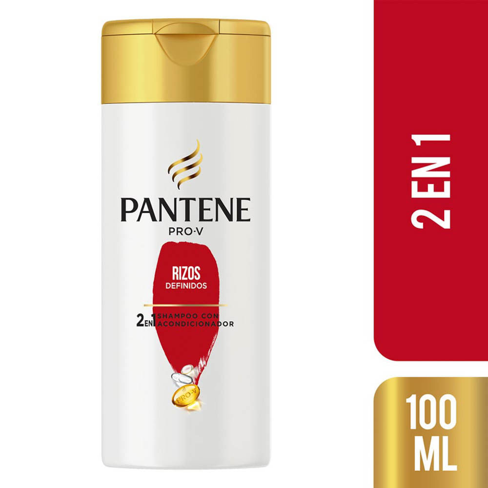 Shampoo Acondicionador 2en1 Pantene Pro-V Rizos Definidos - Frasco 100 ML