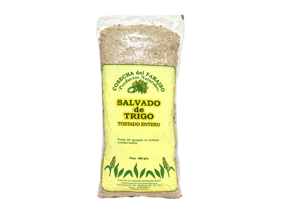 Salvado De Trigo Entero Cosecha del Paraíso - Bolsa 400 G