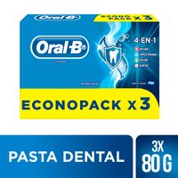 Crema Dental 4 en 1 Oral-B Complete - Pack 3 UN
