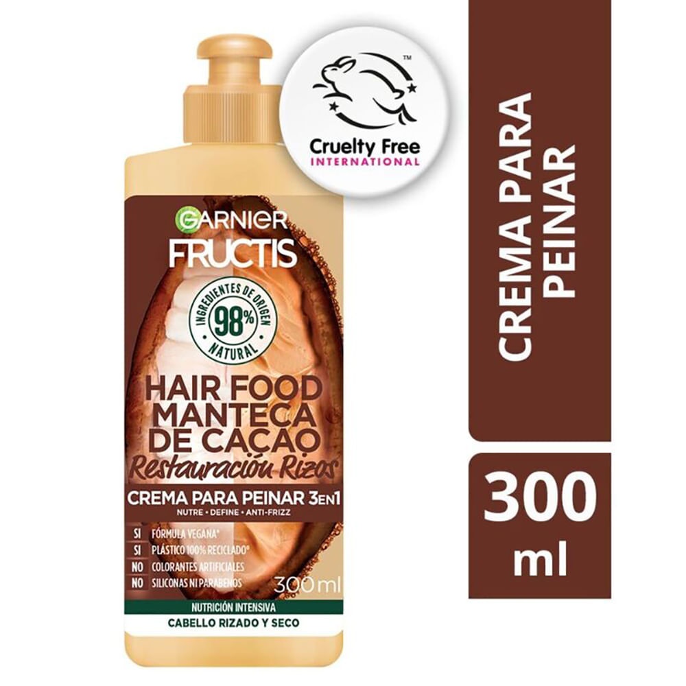 Crema para Peinar Fructis Hair Food Manteca de Cacao