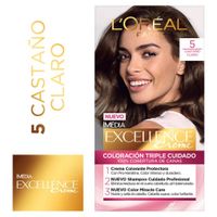 Tinte Para Cabello Tono 5 Castaño Claro Excellence - Kit 1 UN