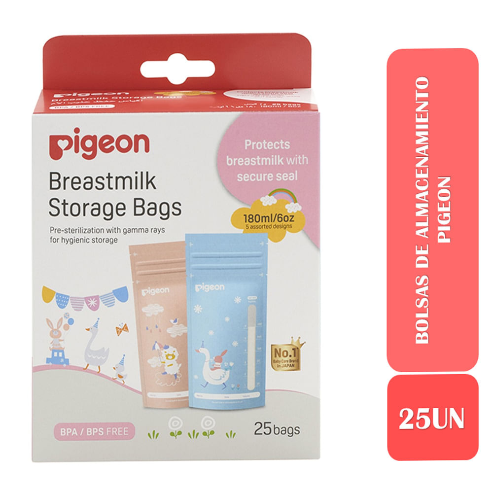 Bolsas de Almacenamiento para Leche Pigeon - Caja 25 UN