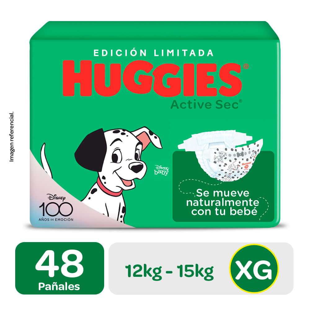 Pañales Huggies Hiperpack Active Sec Xtra Flex Talla XG - Bolsa 48 UN