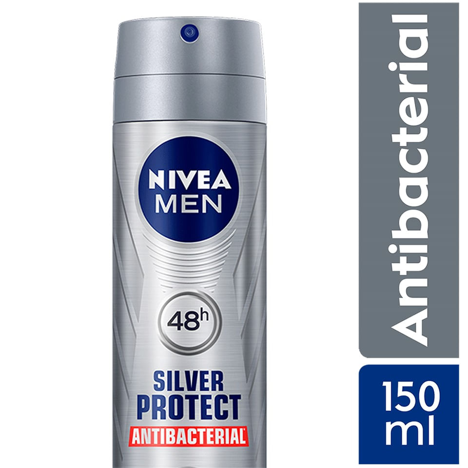 Desodorante Antitranspirante Spray Silver Protect Nivea For Men - Frasco 150 ML