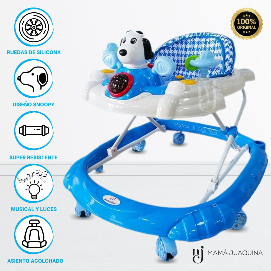 Andador Para Bebé «LITTLE SNOOPY» Celeste