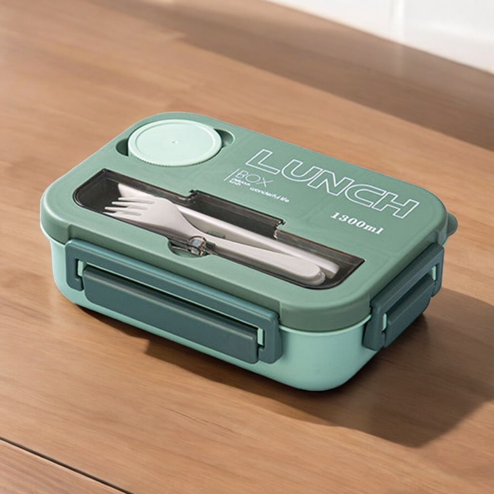 Taper Hermético Rectangular 1300ml Verde Orange