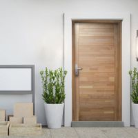 Puerta de Exterior Imperio Madera Cedro Pino 4.5x95x207cm