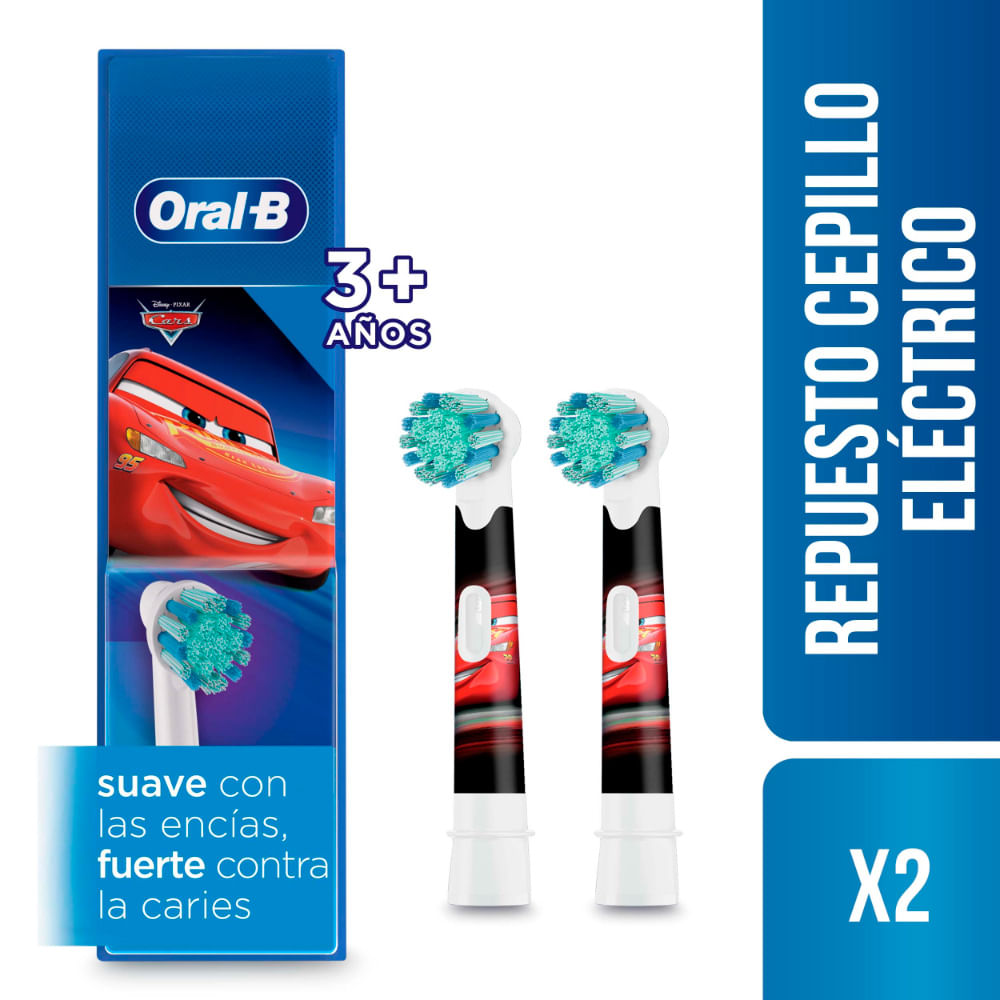 Repuesto para Cepillo de Dientes Oral-B Eléctrico Disney Cars - Caja 2 UN