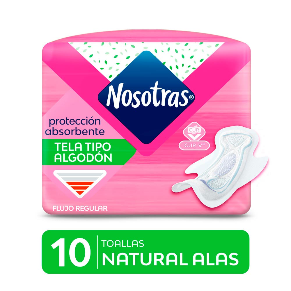 Toallas Higiénicas Nosotras Naturales - Bolsa 10 UN