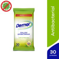 Toallitas Antibacteriales Dermex - Bolsa 30 UN