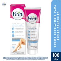 Crema Depilatoria Corporal Veet Pure Piel Sensible - Pote 100ML
