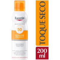 Protector Solar Corporal en Spray Eucerin Transparente Sensitive Protect Toque Seco FPS 50+ - Frasco