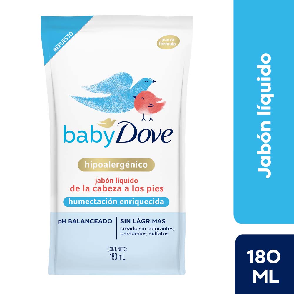 Jabón Líquido Dove Baby Humectación Enriquecida - Frasco 180 ML