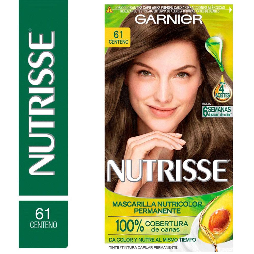 Tinte para Cabello Garnier Nutrisse Tono 61 Centeno - Kit 1 UN