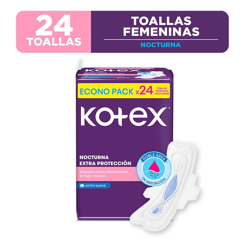 Toallas Femeninas Nocturnas Kotex