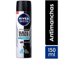 Antitranspirante Spray Nivea Men Black & White Invisible Fresh - Frasco 150 ML